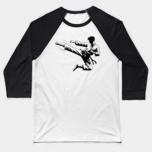 Jump kick roundhouse kick, Dollyo Chagi design Baseball T-Shirt